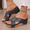 Women’s Lightweight Wedge Slide Sandals Open-Toe Summer Shoes