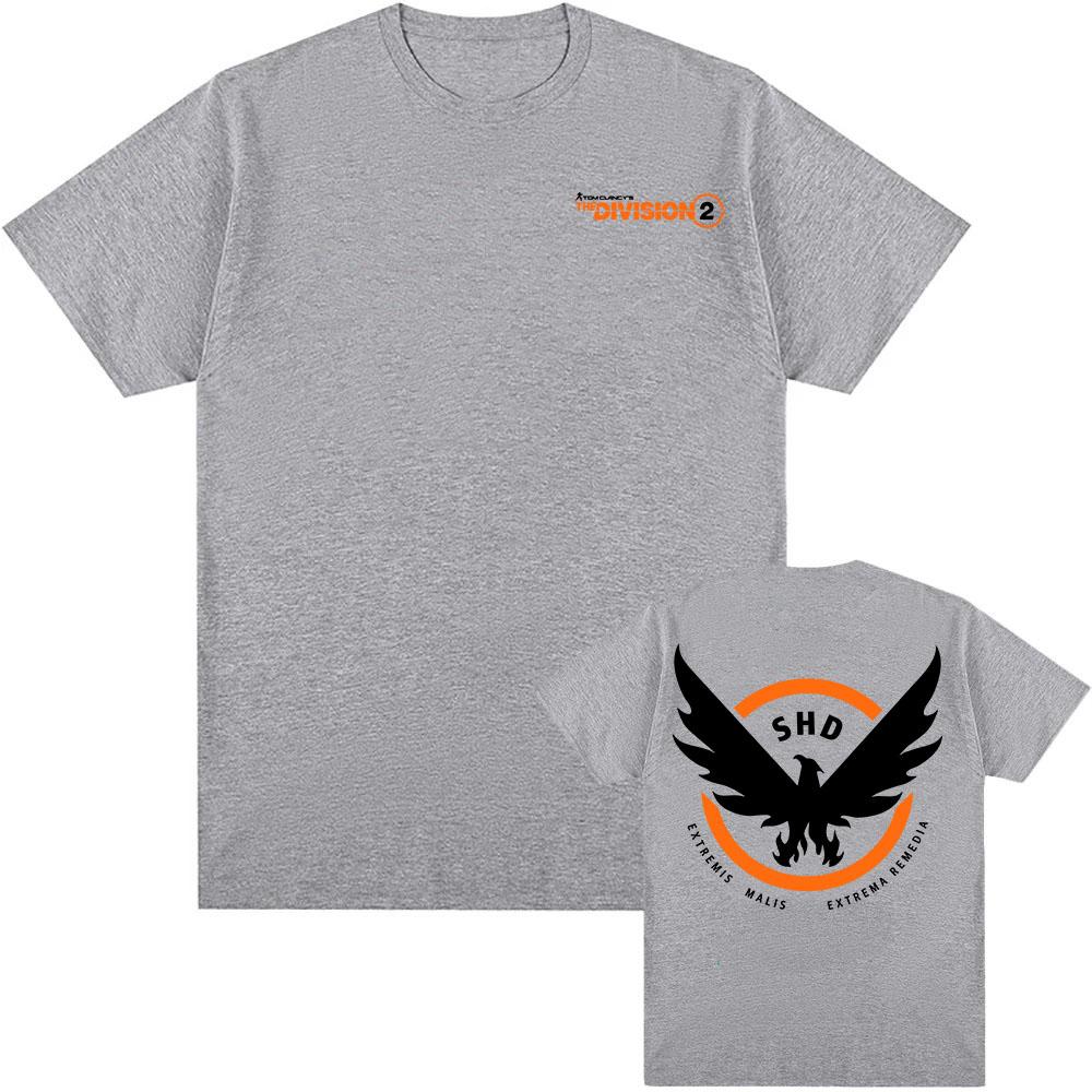 Tom Clancy's The Division 2 SHD T-Shirt Rundhals Kurzarm Lässiges Lockeres T-Shirts Herren Damen Kleidung Spieldesign Grafik T-Shirt