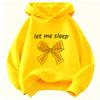 Let Me Sleep Bow Design Hoodie Kids Children's Sweatshirt Hoody for Boys Girls Autumn Winter Casual Hoodies
