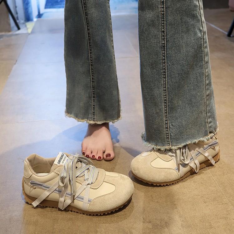 Niche German training shoes women's summer 2025 new thick-soled breathable versatile little white shoes retro lightweight casual board shoes