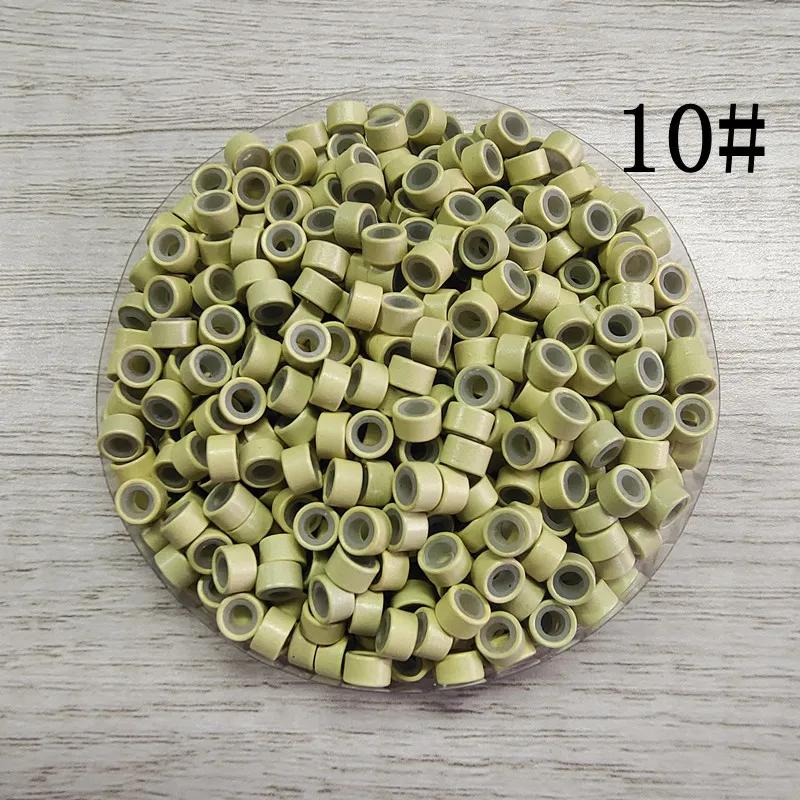 1 Beutel/100 Stück Mikroglieder/Perlen + 1 Stück Zugnadel + 1 Stück Häkelnadel + 1 Stück 3-Loch-Zange für Haarverlängerungen