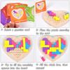 Spielzeug Pädagogisch Kreativ 3D Schreibtisch Puzzle Spiel Spaß Logik Tangram Geometrie Form Bausteine Brettspiel Gehirnjogging Kinder