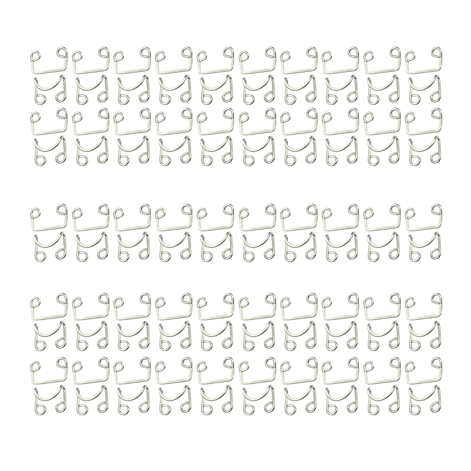 

50 Pairs Metal Buckle Waist Adjustment Accs Sewing Hook Clasp Button Collar Invisible for Bra Extender Underwear Jeans Pants
