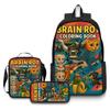 Printed Backpack Wooden Stick Man Shanhaijing School Bag Pencil Case