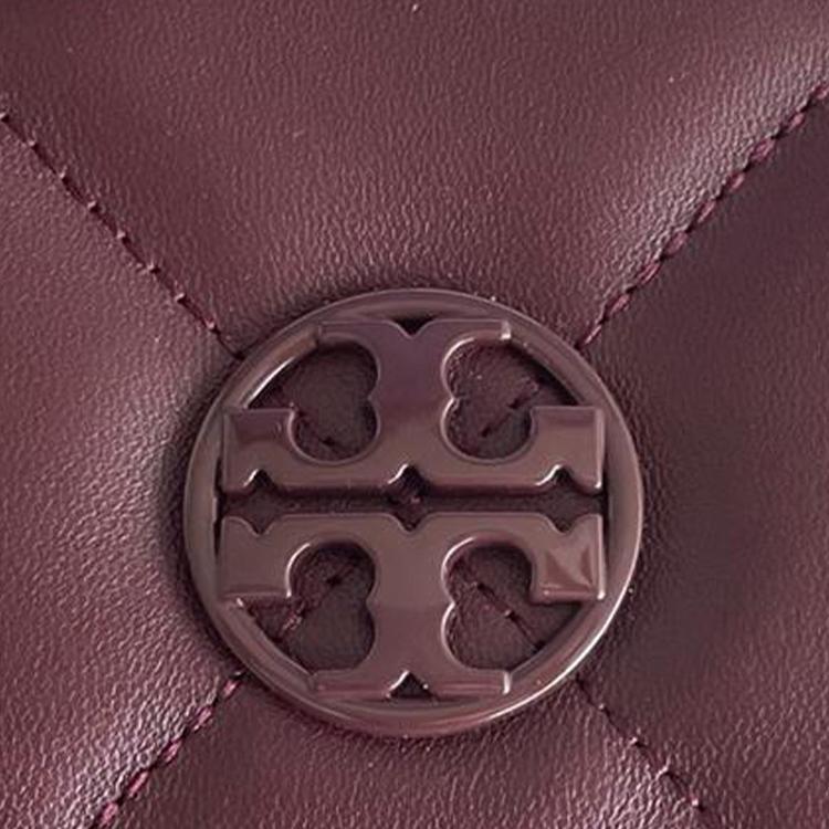 Tory Burch Willa Quilted Chain Caviar Lambskin Shoulder Crossbody Handbag Women Handbags Burgundy 139287-639