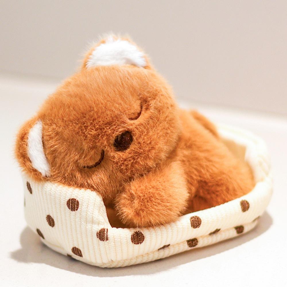 Kawaii Cartoon Begleiter Fuchs Bär Hund Katze Tier Ornamente Weißes Kaninchen Liegend in Seinem Nest Tier Kissen Geschenk