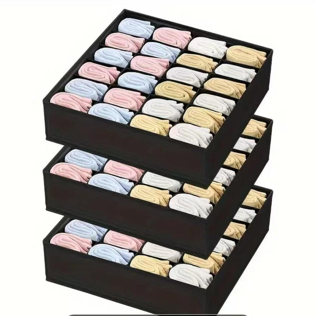 Fabric Storage Box for Underwear, Socks, and Clothes - Foldable Home Organizer