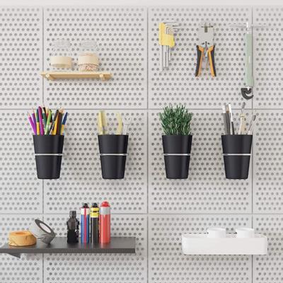 1/6pcs Office Workshop Tools Storage Organizing Accessories Pegboard Cups Ring Style Holder Pegboard Hooks