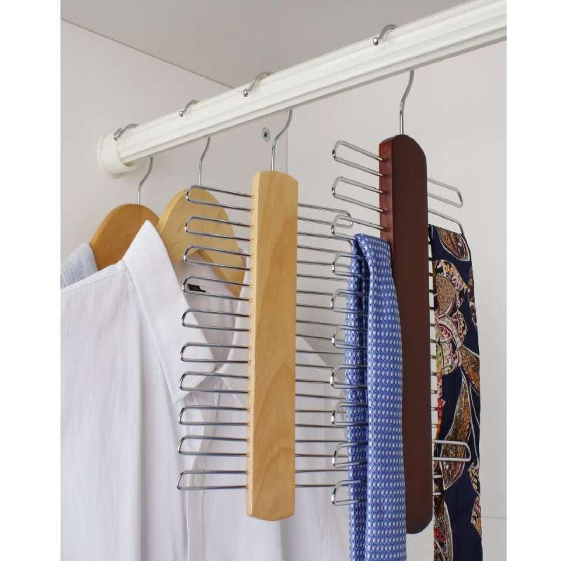 Modern Minimalist Scarf And Tie Holder Dual-layered Design For Easy Organization