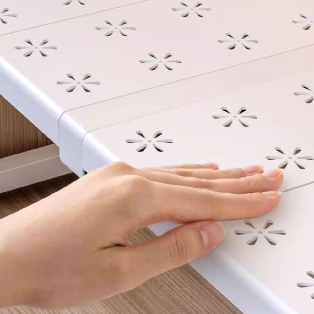 Multi Layered Telescopic Shelves Expandable Wardrobe Divider Organizer Shelf Kitchen Sink