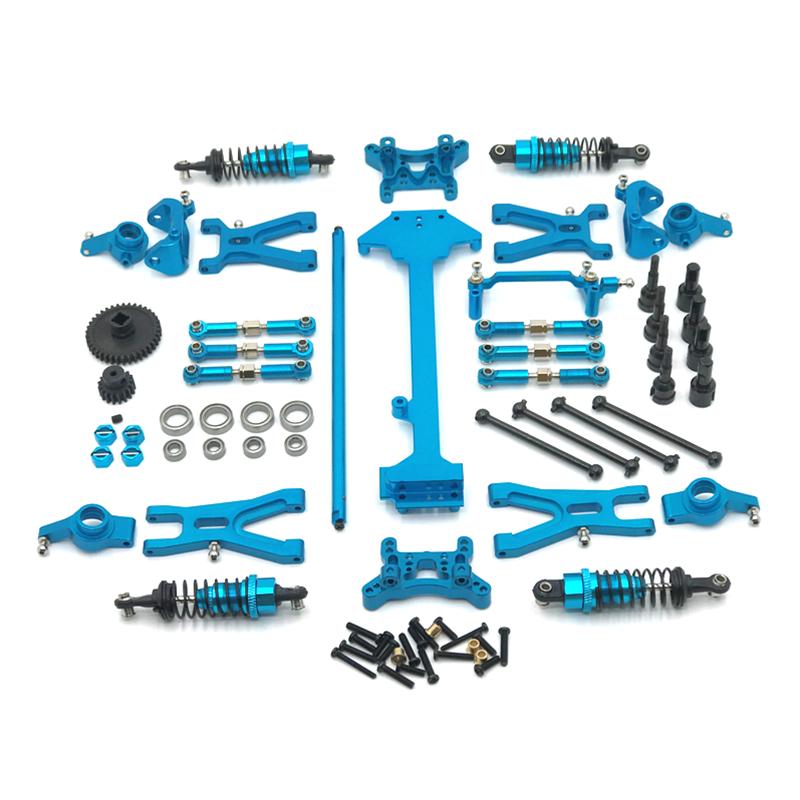 Metal Upgrade Swing Arm Steering Cup Linkage Shock Absorber Kit WLtoys 1/18 A959 A949 A969 A979 K929 RC Car Parts