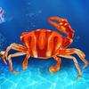 Simulation Crab Pillow Soft Sofa Pillow Lovely Hairy Crab Doll Plushies Ornament PP Cotton Stuffed Sea Animal Pillow Plush Crab Doll Toy Birthday Gift