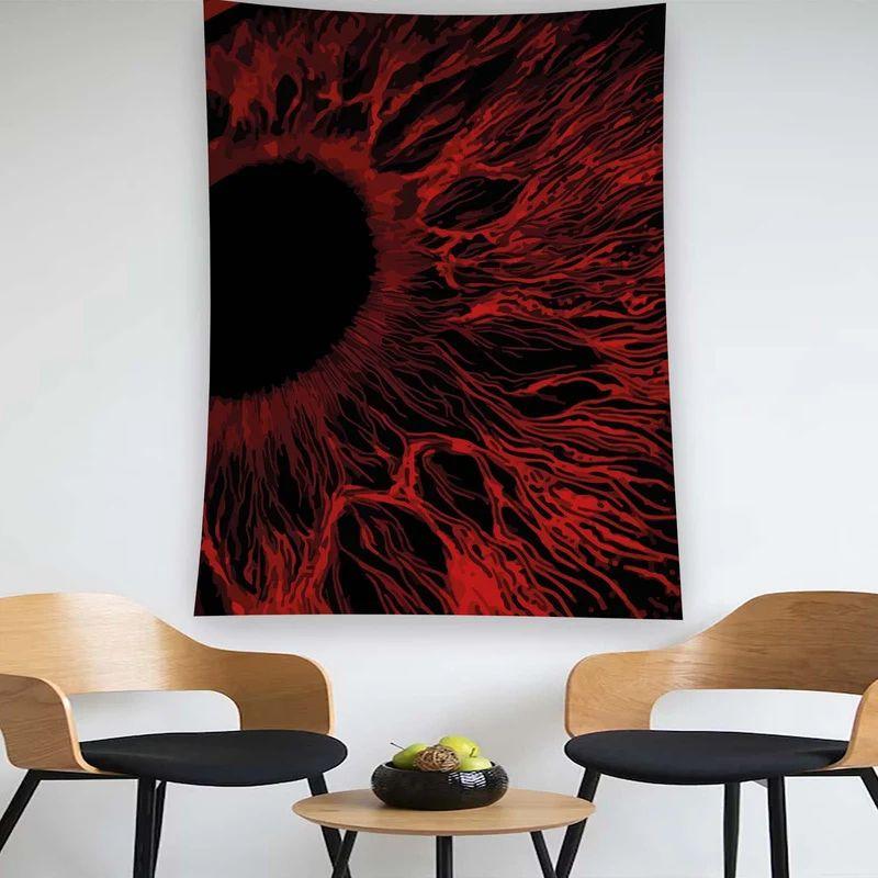 Tapestry red gothic eyes minimalism 75x100