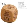 Solid Wood Book Dice Wooden Reading Decision Dice, 6-Sided Engraved Quotes Prompt, Natural Tool Charm, Fun Companion Lover Habit Gif Literary Forming