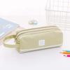 Borsa per cancelleria per bambini Astuccio portatile in tela Astuccio per materiale scolastico Borsa per la conservazione Astuccio a doppio strato Astuccio per studenti Astuccio carino