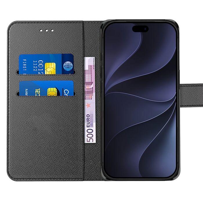 Coque + 2 Verres Trempés pour iPhone 18 Pro, Protection Anti-Rayures Antichoc Synthécuir Noir