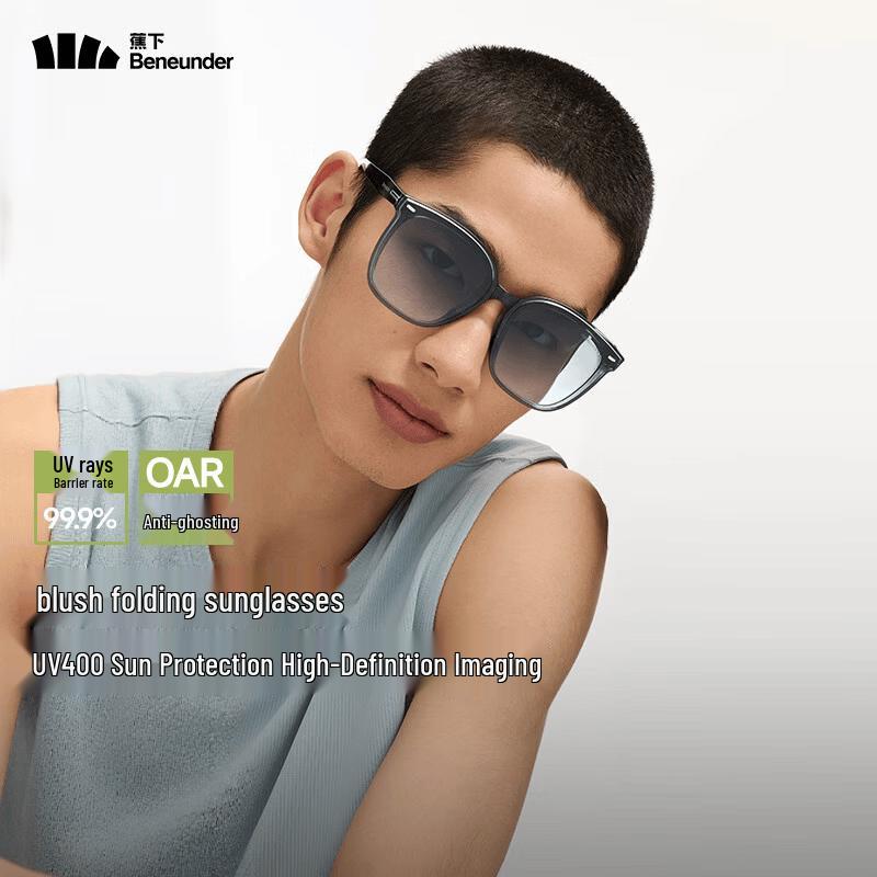 Beneunder Foldable Square-Round Sunglasses