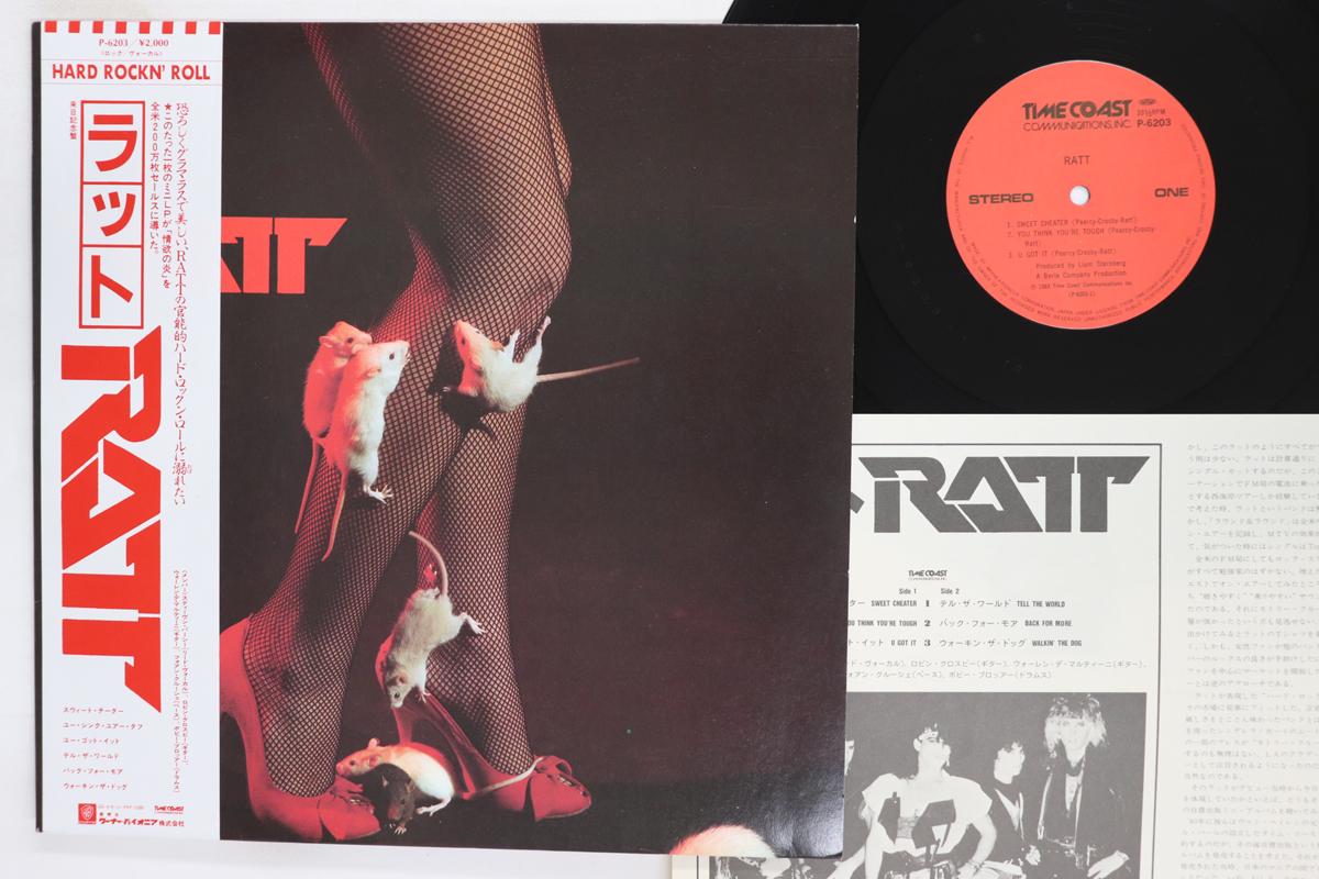 12-дюймовая пластинка RATT Ratt P6203 WARNER PIONEER 1985 Япония Obi Металл Б/у