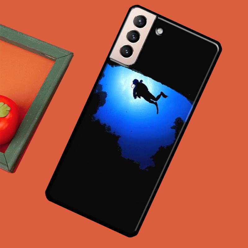 Scuba Diver Diving Phone Case For Samsung Galaxy S23 S20 FE S21 Ultra Note 10 S9 S10 Plus Note 20 S22 Ultra Cover