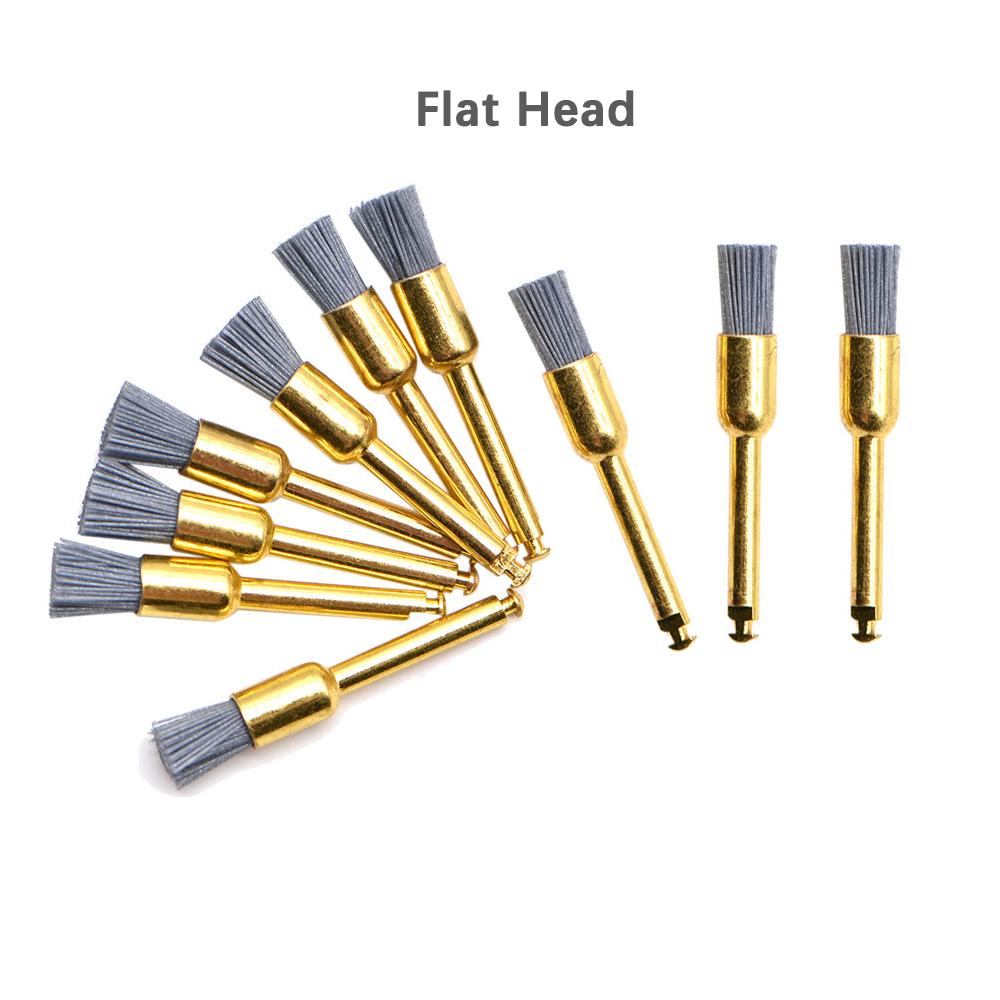 

10 шт./упак. стоматологическая полировальная щетка из карбида кремния, профилактические щетки для полировки зубов, угловой наконечник, полировальный инструмент