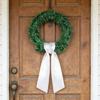 Christmas Wreath Sash 122cm Long Soft Polyester Wreath Ribbon Hanging Ornament For Front Door Doorway Holiday Decoration