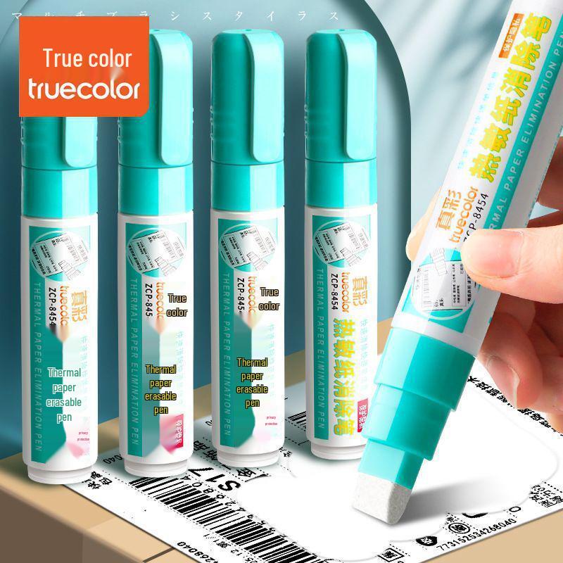 Privacy Eraser Pen: True Color Thermal Paper Cover-Up for Trace-Free Information Removal