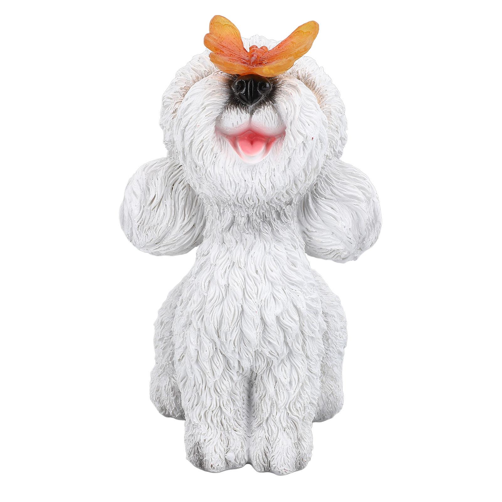 

Садовые декоративные статуи для собак на солнечных батареях с меняющейся светодиодной подсветкой, уличная статуя собаки для крыльца на лужайке