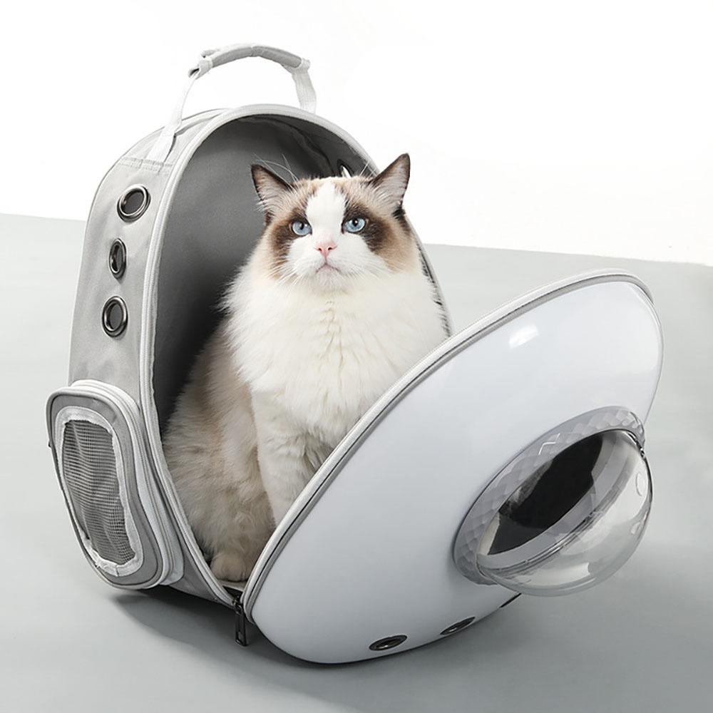 Space Capsule Pet Portable Backpack Breathable Cat Bag Pet Handbag Outdoor Travel Cat Backpack Capsule Dog Cat Strap Bag
