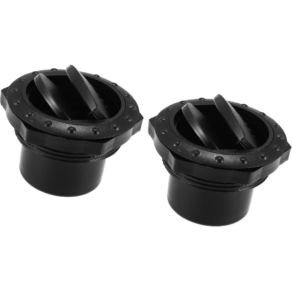 

Motoforti Universal Air Conditioning Deflector Outlet Vent, 60mm Rotatable Round A/C Air Outlet Vent, Durable, ABS, Black, 2pcs