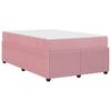 Bed Frame with Mattress Pink 120 x 190 cm Fabric