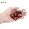 7 Pcs Red Eyeball Golden Number Sharp Edge Resin Dice Polyhedral Dice Suitable For Role-Playing Dice PropBoard Game