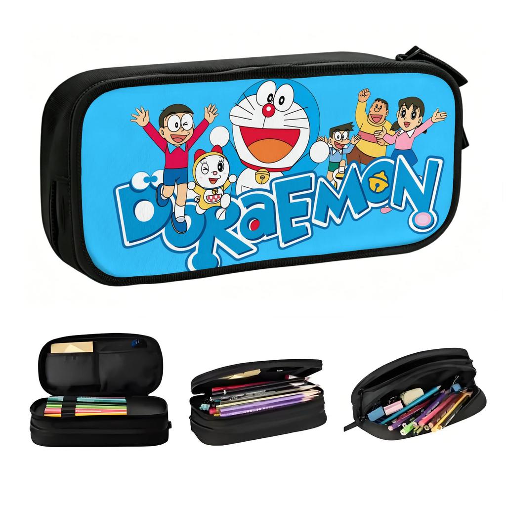 Cartoon Robot Cat D-Doraemon Kawaii Pencil Case Boy Girl Large Capacity Anime Cute Pencil Pouch School Supplies