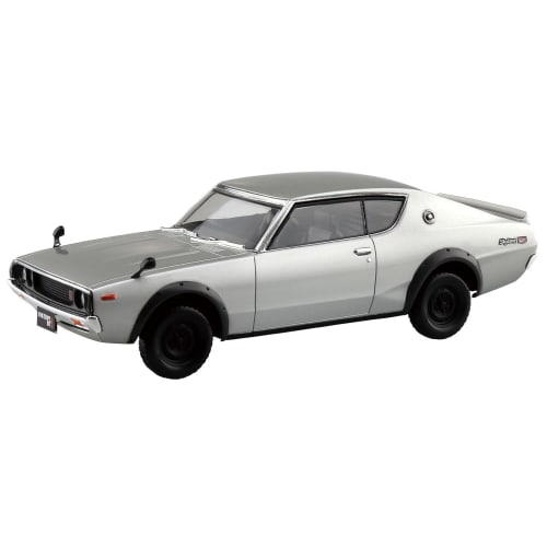 Aoshima Bunka Kyozai (AOSHIMA) 1/32 The Snap Kit Series Nissan C110 Skyline GT-R Silver Pre-Colored Plastic Model Kit 18-A