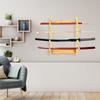 4-Tier Wall Mounted Bamboo Display Rack for Swords, Katana, Fishing Rods & Collectibles. Modern Storage Shelf with 20kg Capacity