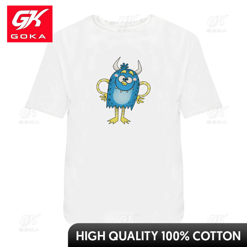 

Friendly Monster Unisexs Womens Cotton TShirts Cute Funny Vintage Graphic T Shirts S