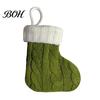 Winter Seasonal Home Decor Mini Knitted Christmas Stocking Ornaments, Knit Xmas Tree Hanging Decor, Small Fireplace Decorations Pendants for