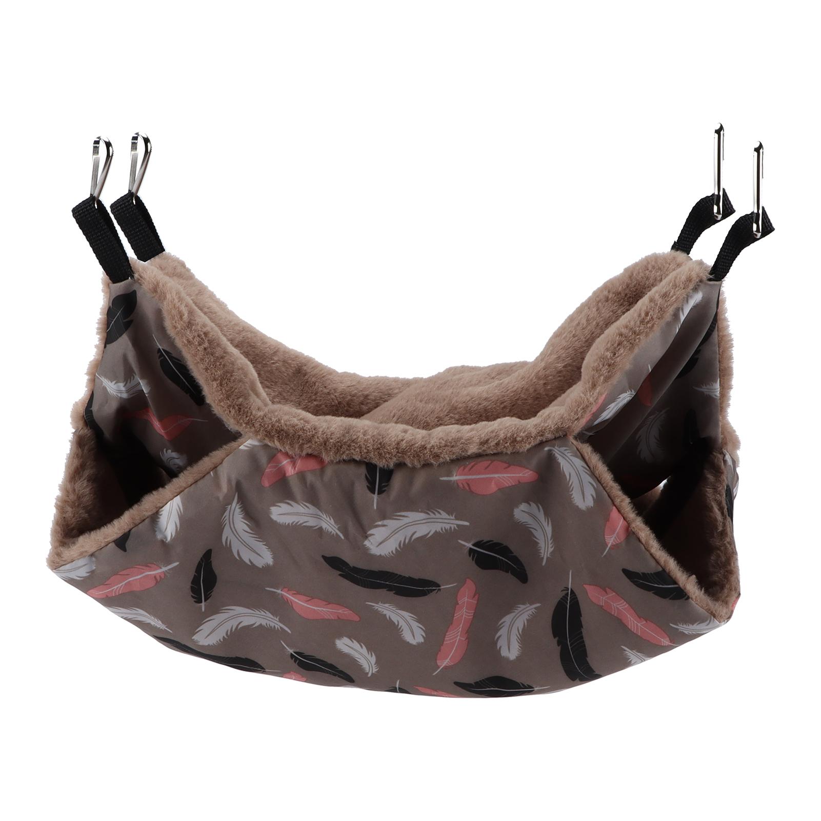 

Small Pet Double Layer Hammock Soft and Comfortable Hamster Hanging Warm Bed with Fixed Metal Hook20x20cm 7.9x7.9in S 100x40x0.3cm / 39.4x15.7x0.1in
