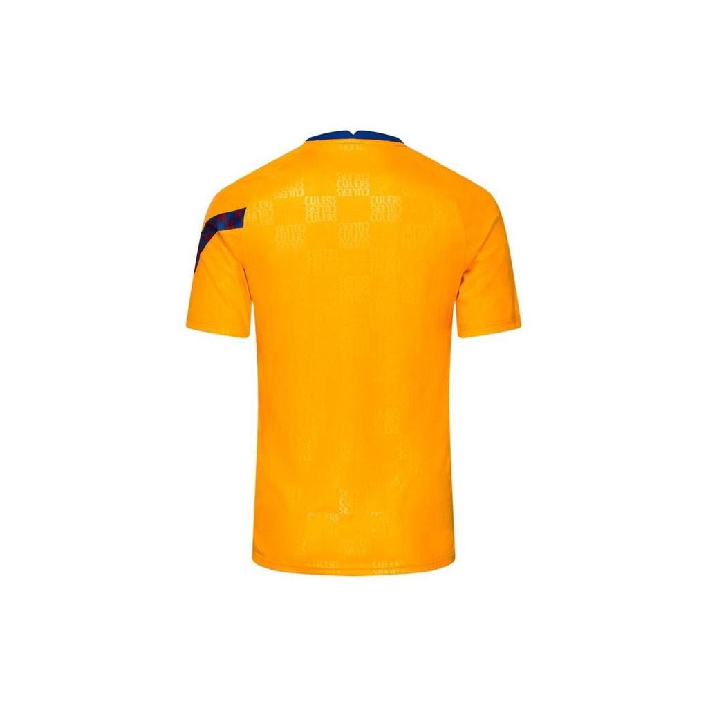 Nike Barcelona Pre-Match Fitted Crew Neck Short Sleeve Football Shirt Men Tops Bright-Orange DH7688-837