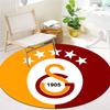 1Pc Galatasaray Football Club Crest Print Round Rug Nonslip Floor Mat For Living Room Bedroom Bathroom Holiday Home Decoration