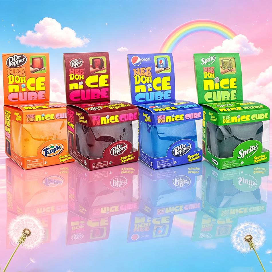 New Dr Peppy Squishy Toy Nee Doh Stress Soft Squeeze Fidget Cube for Adults Anxiety Sensory Festival Gift