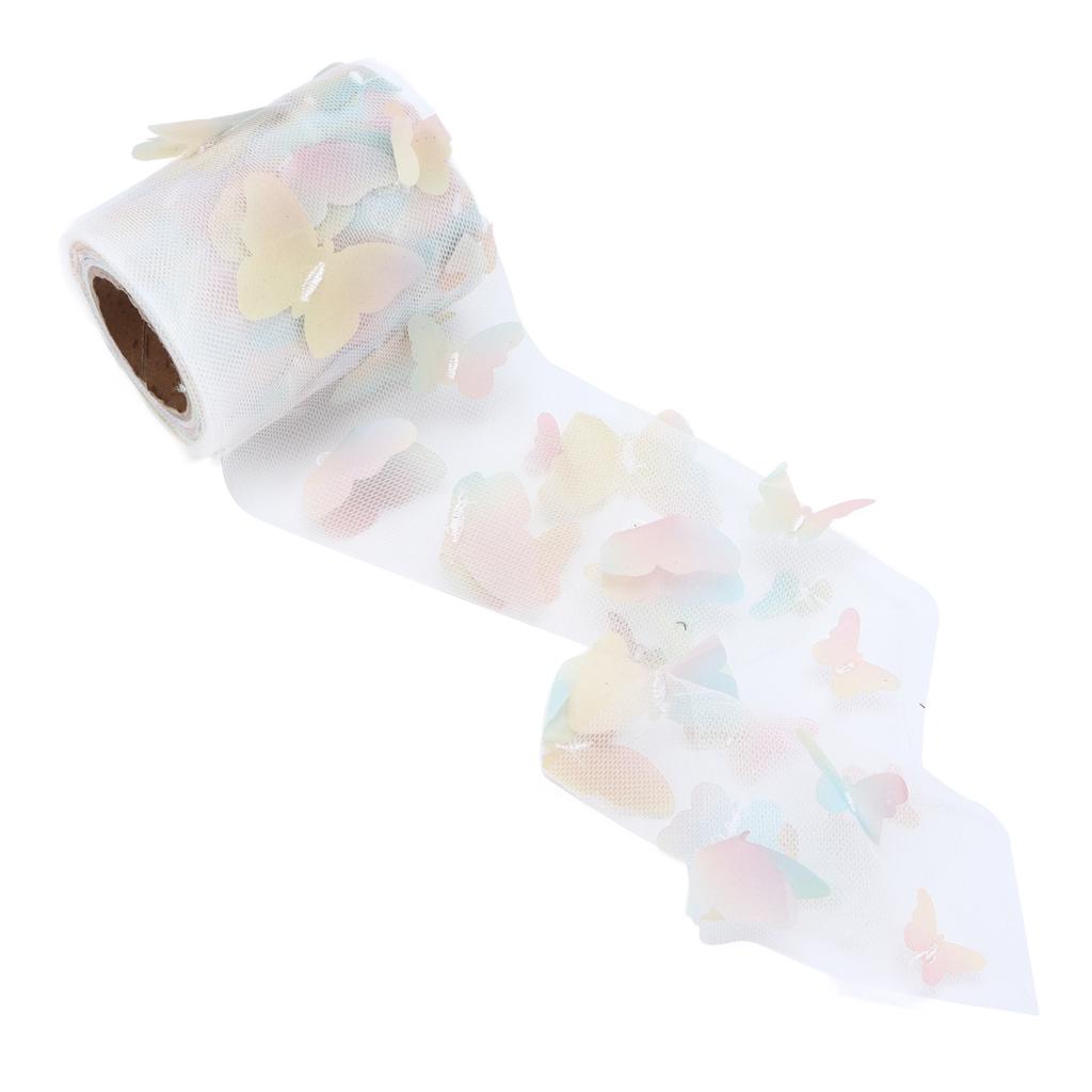 Tulle Roll Colorful Three Dimensional DIY Crafts Hair Accessories Material RibbonYellow