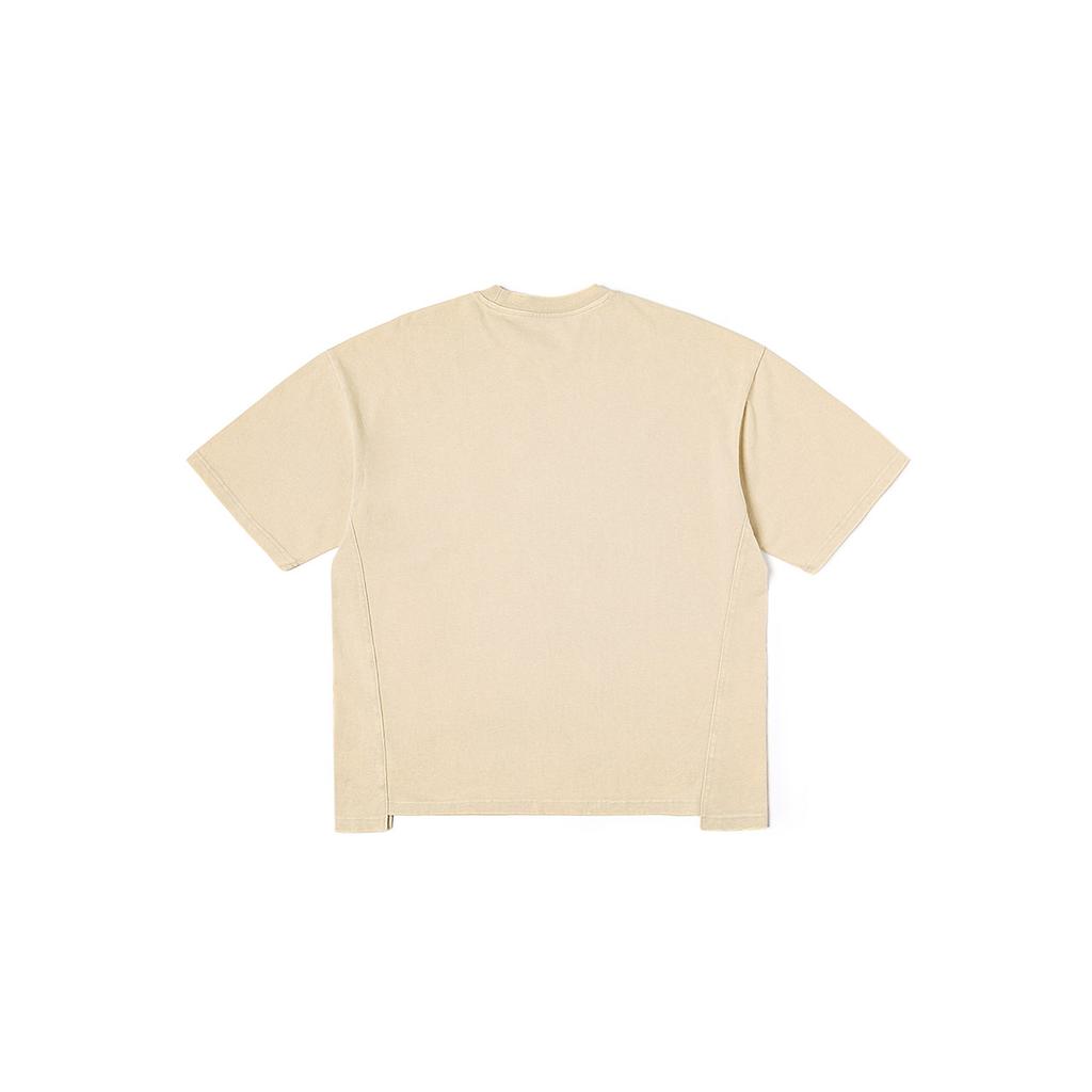 Vans Vacation Style Round Neck Short Sleeve T-Shirt Unisex Tops Oatmeal VN000NN12N1