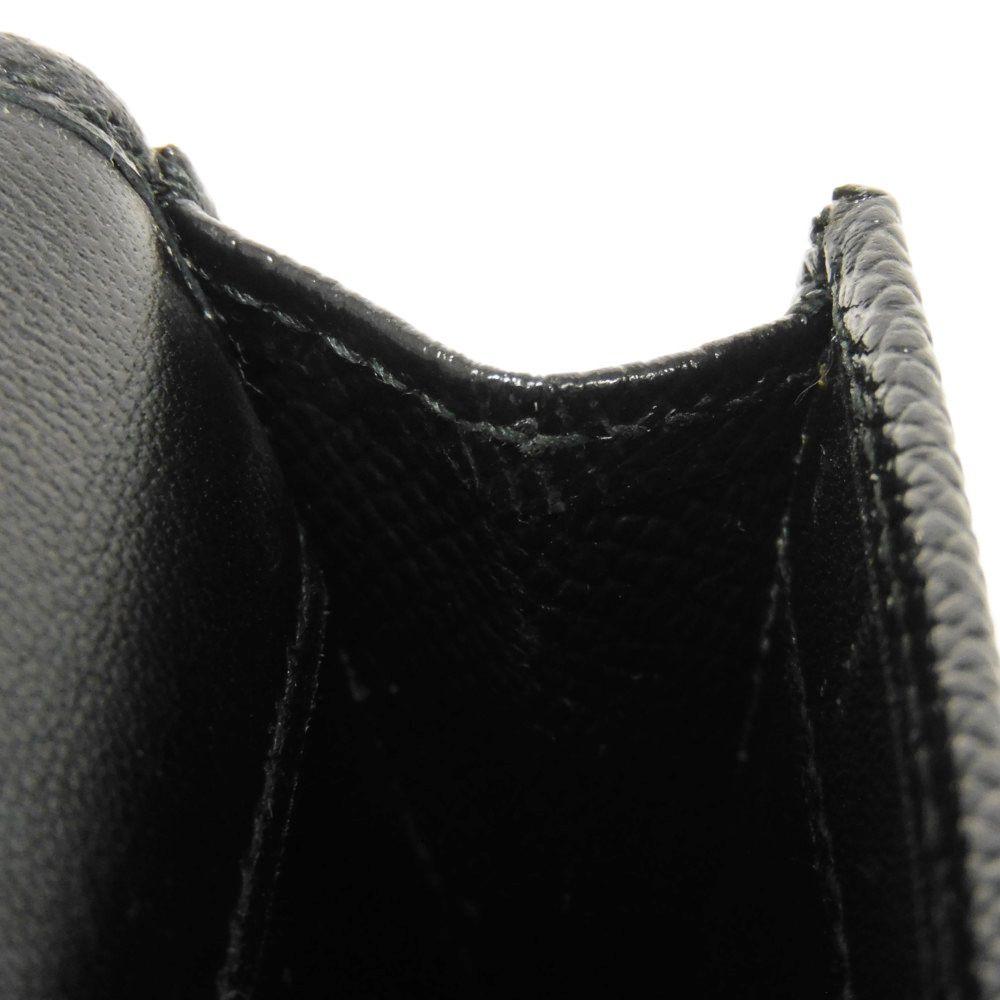 Used 11679 Trifold Wallet 288648 7942 RFID IC Chip Gold Compact Wallet Logo Clip Black Unisex from Japan AUTHENTIC