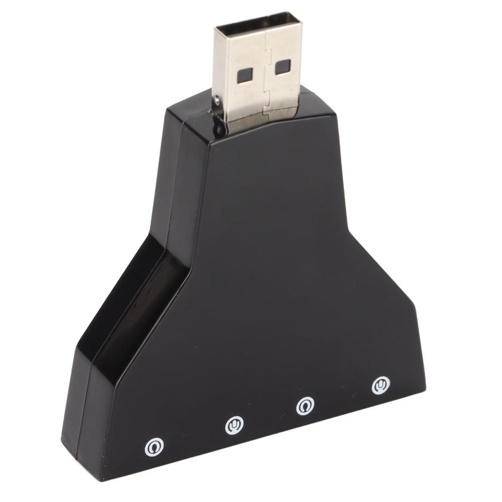 Dual Audio Interface USB Sound Card Independent Sound Card External Sound Adapter  For Headphone