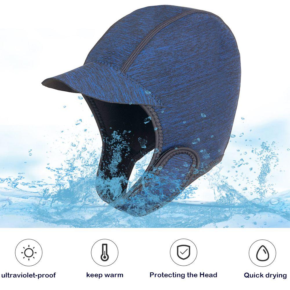 Thermal Neoprene Hat Adjustable Headgear Diving Hood Beanie  or Surfing Kayak Swimming Diving
