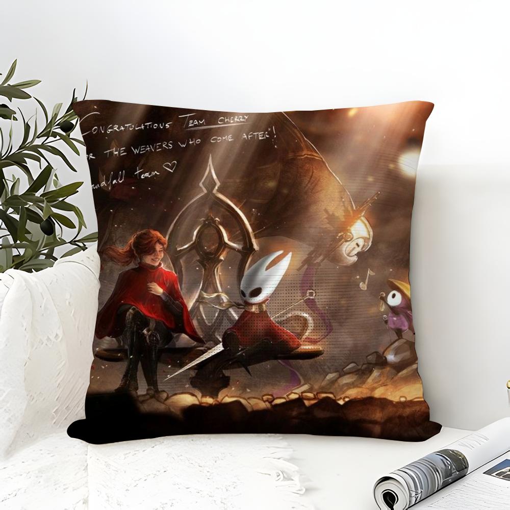Metroidvania Game H-Hollow Knight Pillow Case Linen Pillow Case Sofa Home Decor Cushion Cover Cushion Cove
