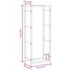 Firewood Rack Matte Black 50 x 28 x 132 cm Steel