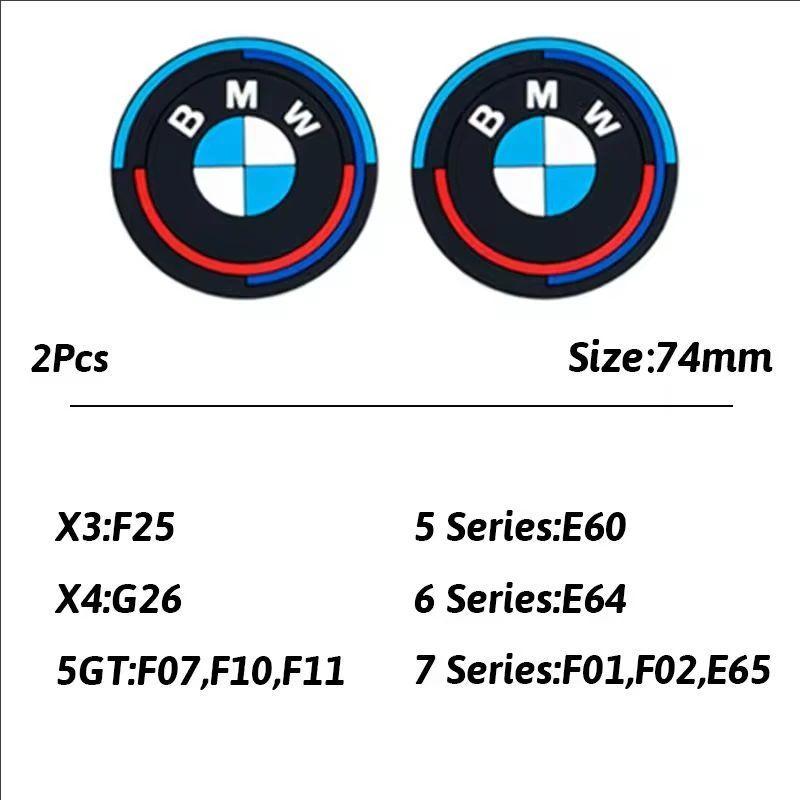 2 Stück Auto Wasserbecher Flaschenhalter Anti-Rutsch Wasserdichte Matte / Aufkleber Für BMW M E46 E39 E90 E36 E60 E34 E30 F30 G20 X1 X2 X3 X5 hkvr74