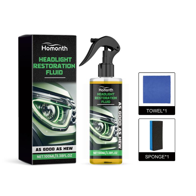 Universal Headlight Repair Cream Polish and Restoration Set for Clearer Brighter Lights Improves Road Safety Night Time Use
