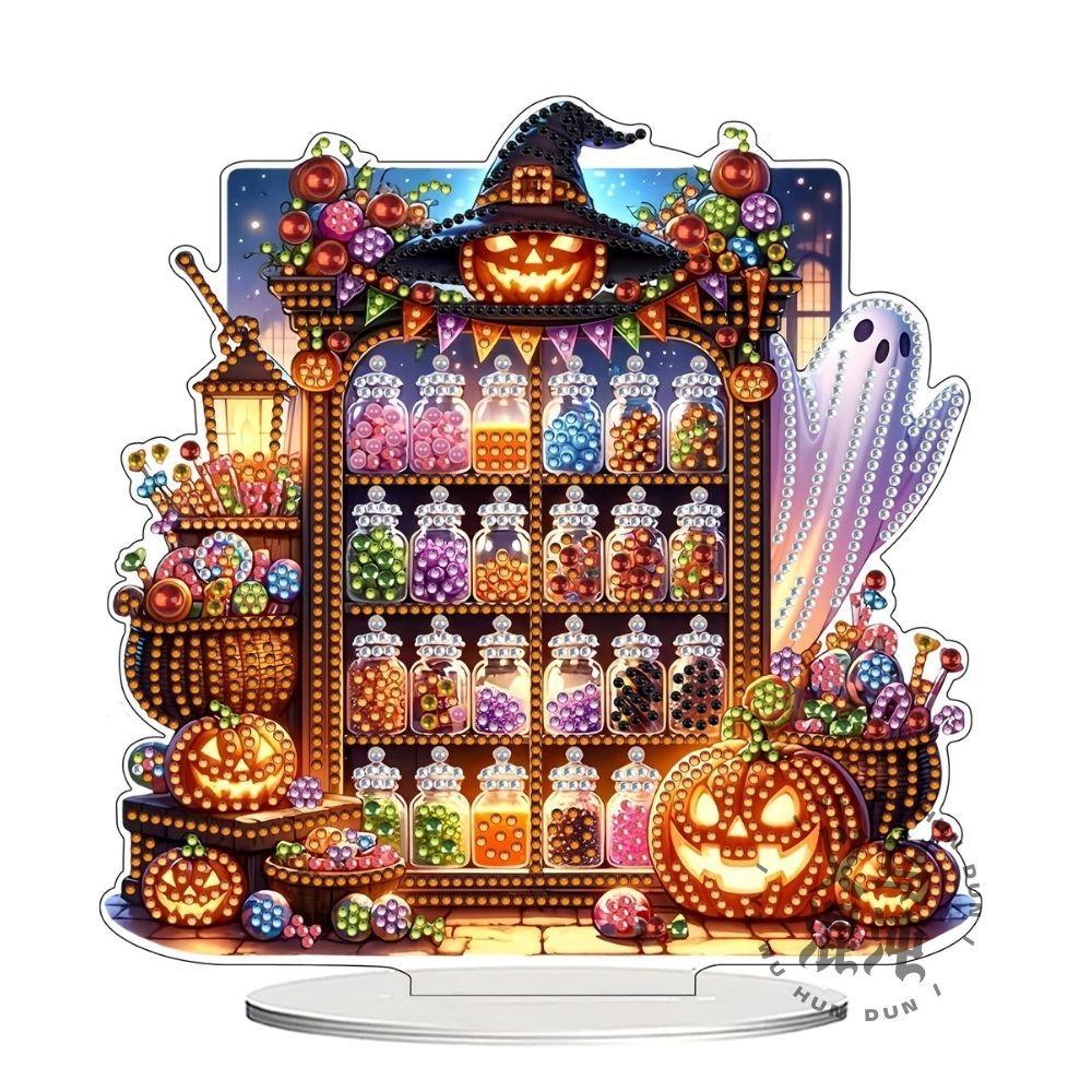 Halloween Diamond Painting Ornament Handmade DIY Crystal Special-shaped Diamond Sticker Diamond Art Desktop Decoration